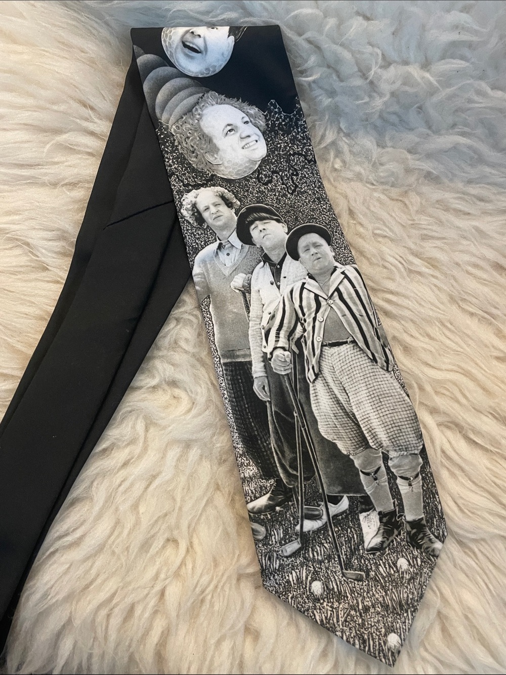 Vintage Ralph Marlin Three Stooges “Golfing Stooges” Tie